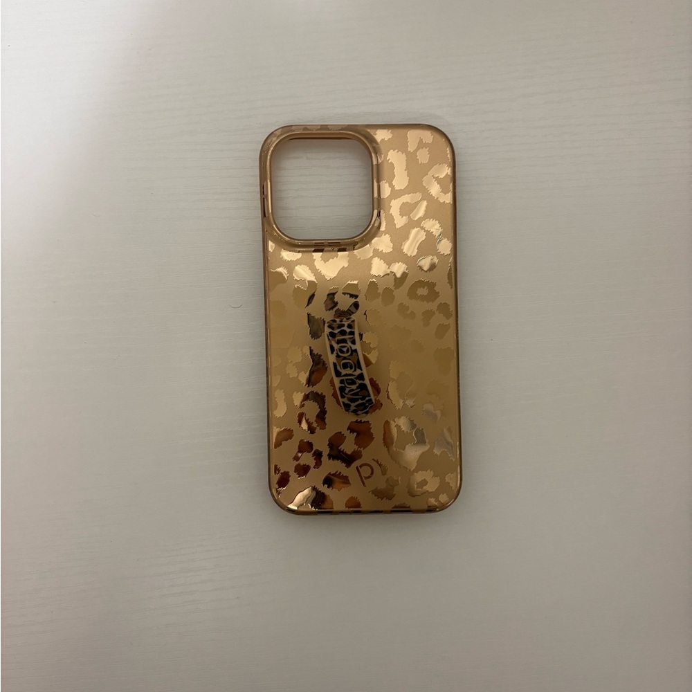 Loopy Gold Leopard Print iPhone 13 Pro Phone Case